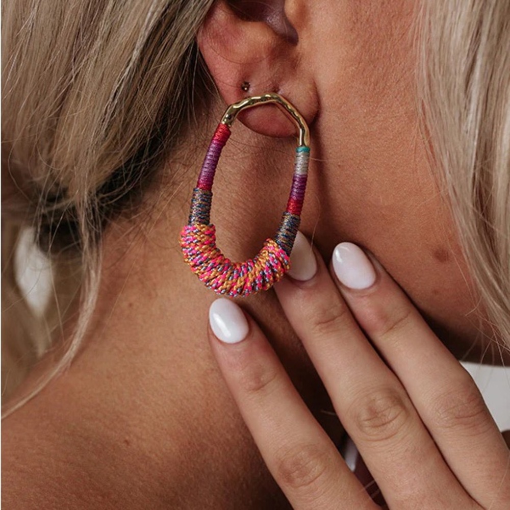 Kendra Scott Pink and Purple Earrings